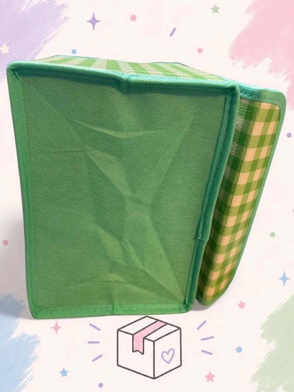 Kerokerokeroppi Green Gingham Storage Box
